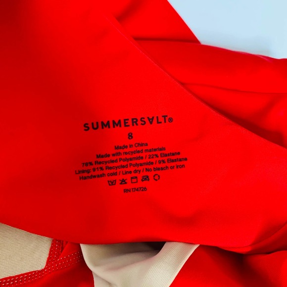 Summersalt Red One-Shoulder Swim One Piece - Picture 15 of 16